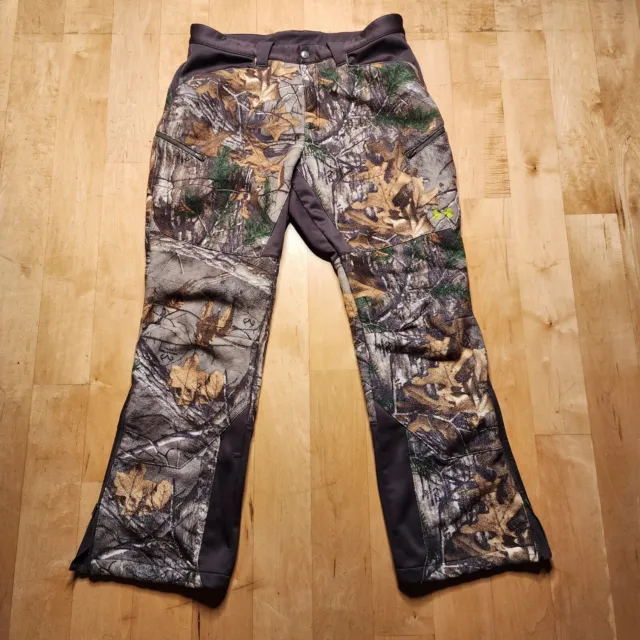 Under Armour Zip Cargo Pants Hunting Fleece Lined Storm Realtree Men's 36 x 32