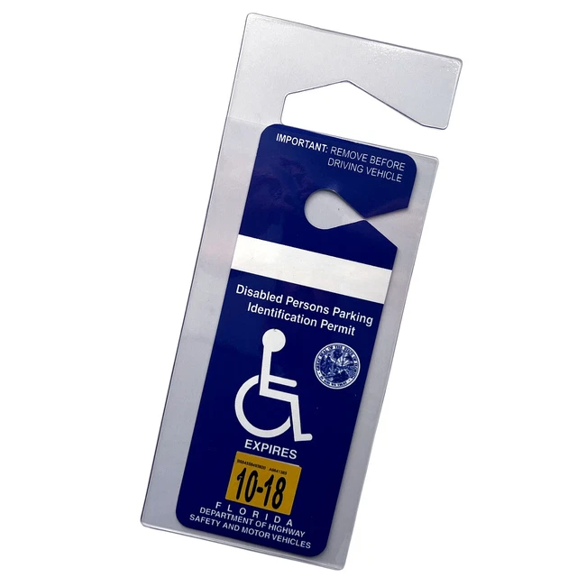 HANDICAP PARKING PLACARD Holder Rear View Mirror Disability ID Permit