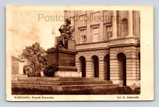 Poland Pologne Warszawa Warsaw - Pomnik Kopernika Postcard