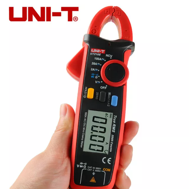 UNI T UT210E TRUE RMS Digital Clamp Meter AC DC Ammeter Voltmeter Ohmmeter