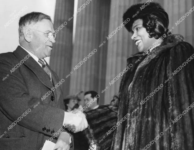 crp-5409 1939 music singer Marian Anderson w Secty Interior Harold Ickes for Was