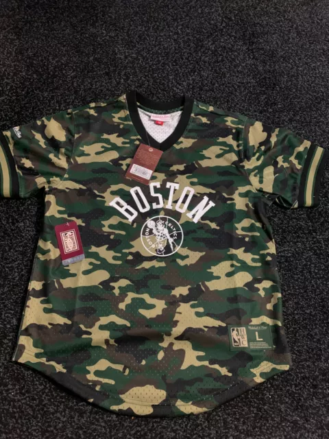 Mitchell & Ness NBA jersey mesh V neck maillot boston celtics camo taille L