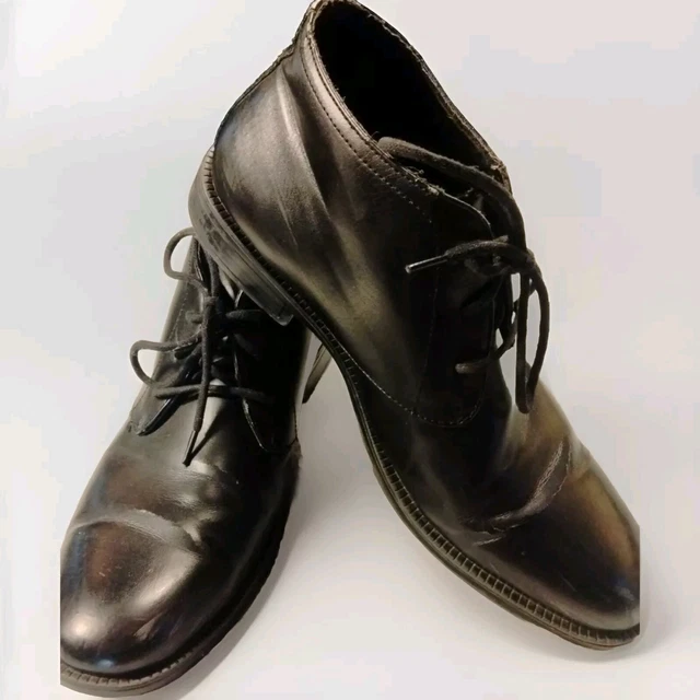 DEER STAGS Mens Black Cushioned Mark Almond Toe Lace-Up Dress Chukka Boots M main image 0