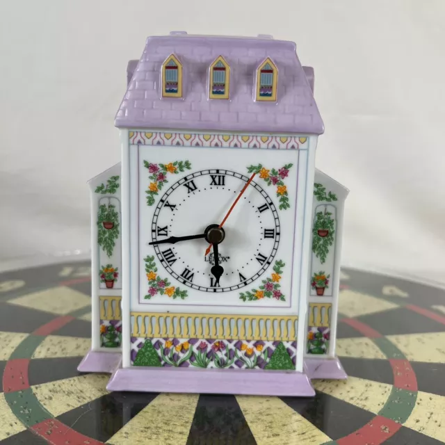 Lenox Spice Village Victorian Clock 1994 Retired 6.25" Fine Porcelain Works!