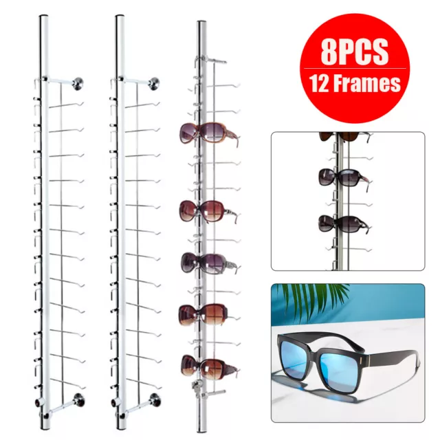 Eyeglasses Display Rod Sunglasses Frame Rack Display Stand Show Holder with Lock