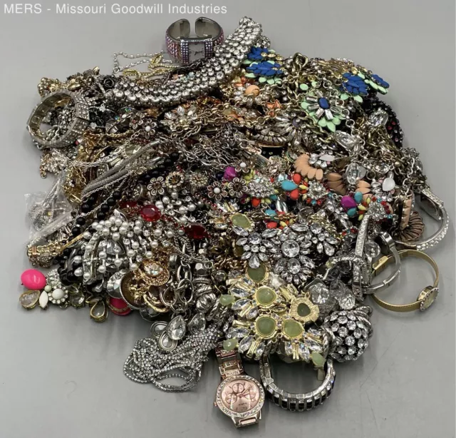 Lot of Bling Fashion Jewelry - 14 Pounds - Mixed Metal
