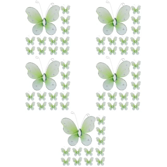 60 PIEZAS mariposas puras manualidades mariposas decorativas mariposas
