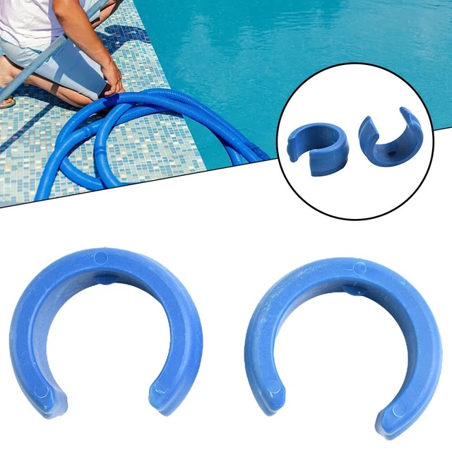 2 Crochets De Piscine En Plastique - Support Pour Tuyau Et Perche De Nettoyage - Fixation Bord Piscine