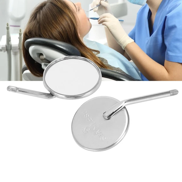 Tête De Miroir Dentaire En Acier Inoxydable 20pcs Accessoire Miroir Odontoscope