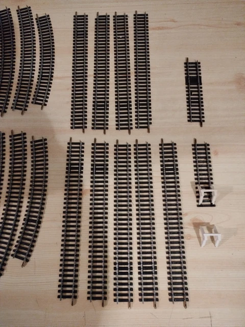 Lot De Rails Anciens Pour Train électrique - Voie Normale, Acier Embouti (France)