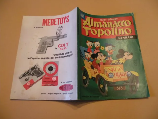 Almanacco Topolino 1964 N.1 Mondadori Walt Disney Originale Ottimo+Figurine