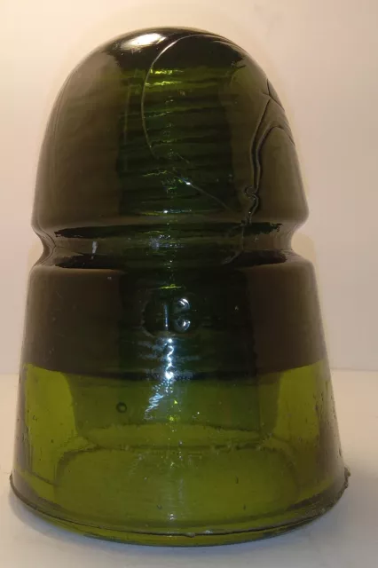 **Dark Olive Green** CD 145  B Glass Insulator, 00 Dome, Great Condition & Color