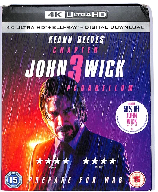 JOHN WICK CHAPTER 3 Parabellum 4k Ultra HD Blu ray 2019