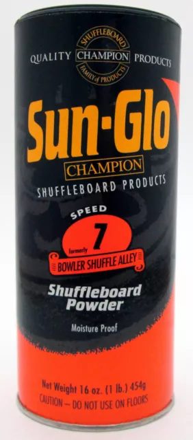 Sun-Glo #7 Speed Shuffleboard Powder Wax - 1 Pack 1 lb Can Shuffle Board Sunglo