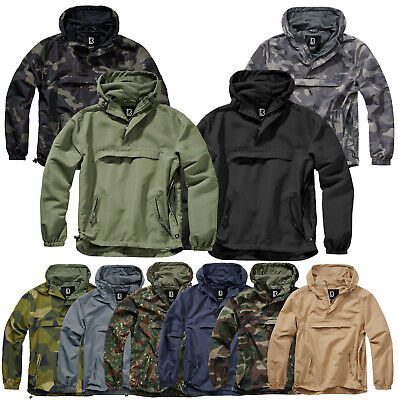 Brandit Uomo Giacca Pioggia Windbreaker slittamento cappuccio transizione Summer NUOVO 