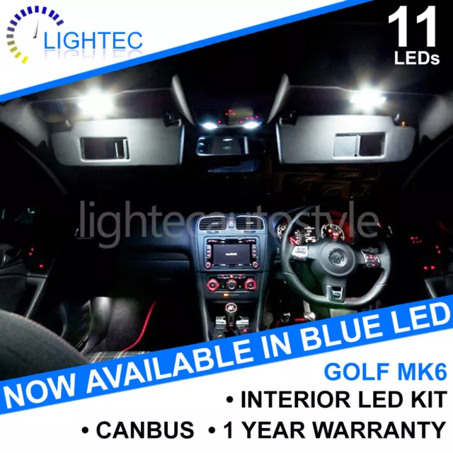 Vw Golf Mk6 Interior Lighting Upgrade Kit White Blue Led Bulb Set Puddle Mirror