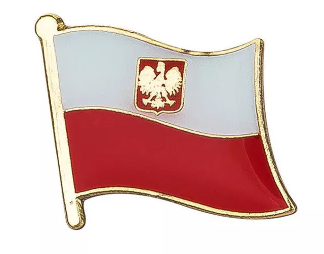 Poland  Polish  Flag Lapel Pin Badge  FREE UK POSTAGE