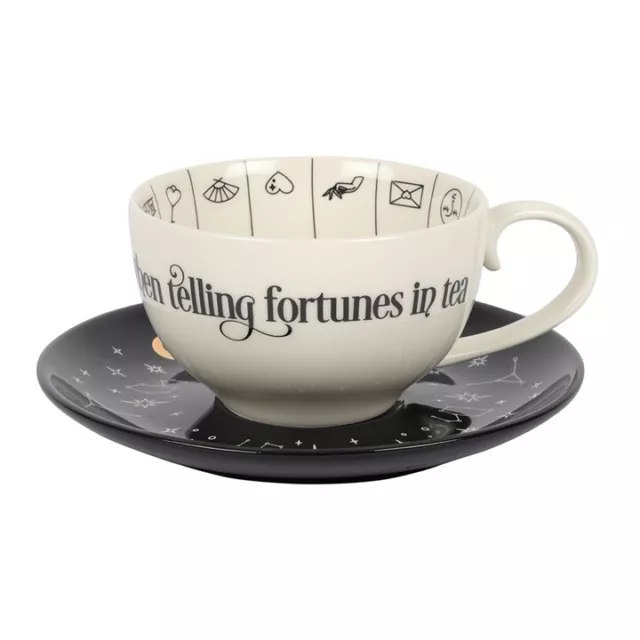 Fortune Telling Teacup Mystic Ceramic Design Rare Collectible Divination Tarot 3