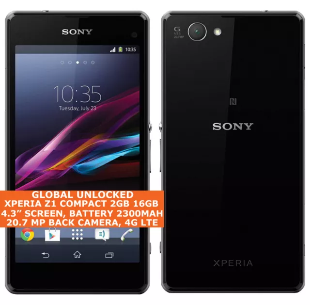 Sony Xperia Z1 Compact D5503 2gb 16gb Caméra 4.3 " Android Smartphone