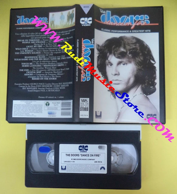 VHS THE DOORS Dance on fire JIM MORRISON greatest hits CIC (VM2**) no