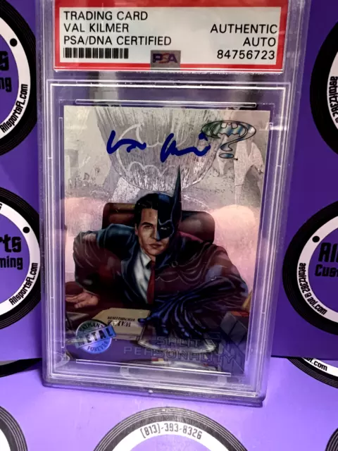 Val Kilmer Batman Fleer Metal Autographed Card #51 PSA #84756723 signed