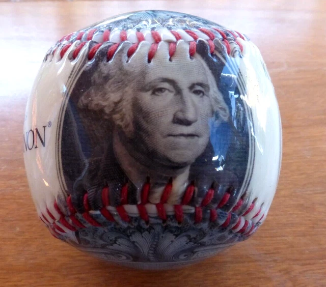SOUVENIR ONE DOLLAR BILL BASEBALL, George Washington's Mount Vernon, TOP SHAPE