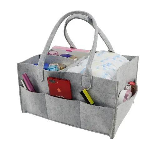 Baby Diaper Caddy - Large Organizer Bag for Boy or Girl - Baby Shower Basket - N