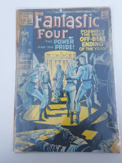 Fantastic Four #87 (Marvel Vol 1 1969) Fair Silver age comic Rare Jack Kirby 12c