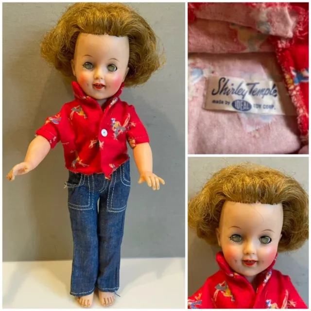 VTG  1950's Ideal Shirley Temple Dollmarked ST12 -Doll / ST tagged shirt HTF!!
