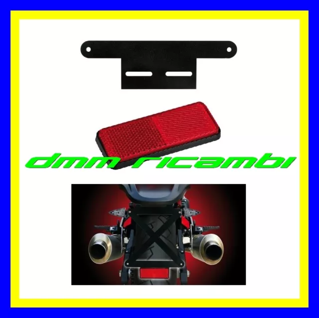 Kit Catadiottro completo supporto universale portatarga Moto Scooter omologato