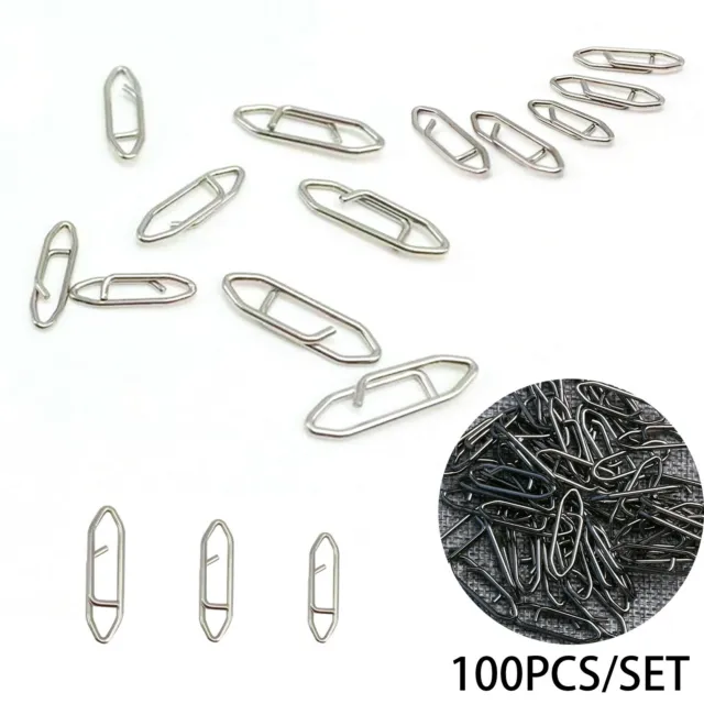 100PCS Tactical Anglers Stainless Steel Power Clips High Strength Fishing Snap