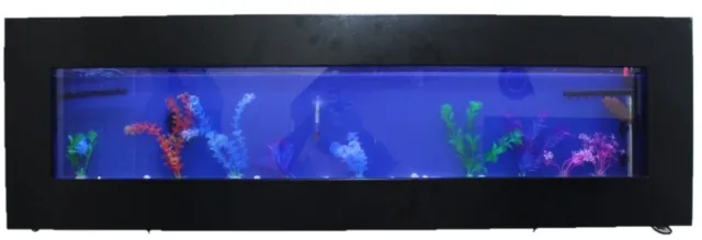 New  Panoramic  Wall Mounted Fish Tank. 34L Black /White/Stainless Steel .