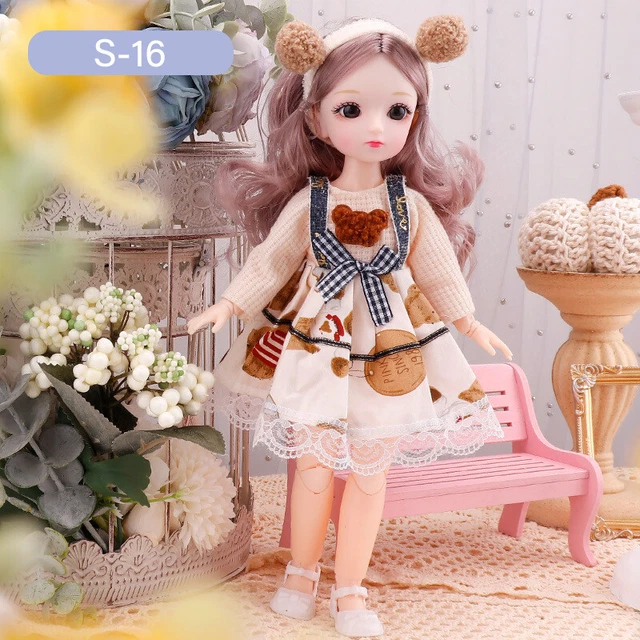 Poupée articulée 30 cm 1/6 Avec tenue complète, vêtement, chaussure Yeux 3D