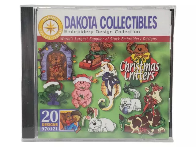 CD multiformato Christmas Critters diseños bordados de colección de Dakota
