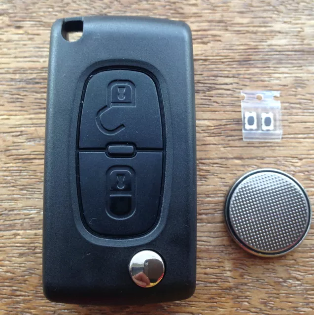 For CITROEN C3 2 Button Remote flip key Full  Repair Refurbishment Kit 2bng