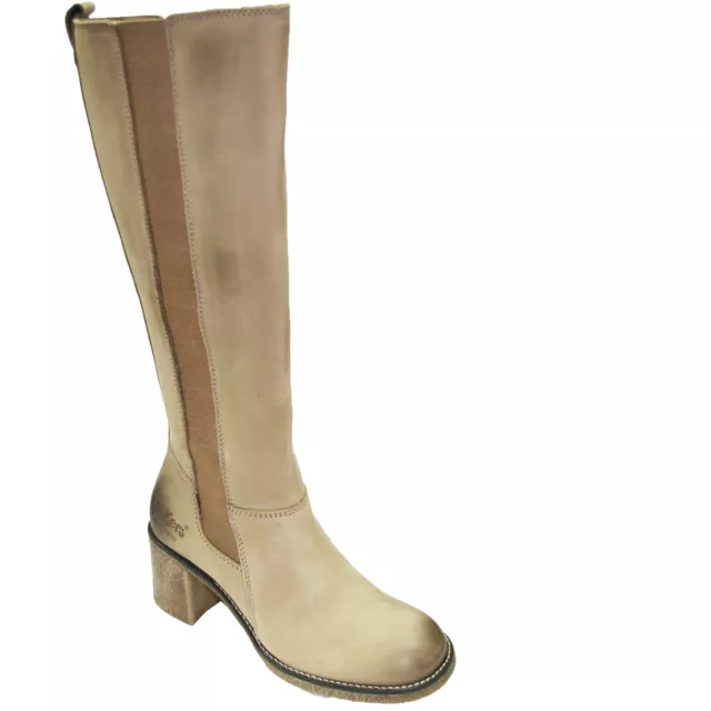KICKERS BOTTES FEMME KILFO femme cuir nubuck beige vieilli taille