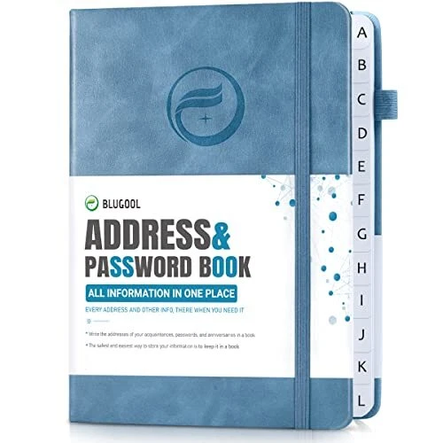 Address Book With Alphabetical Tabs Hardcover Password Book Address Organizer