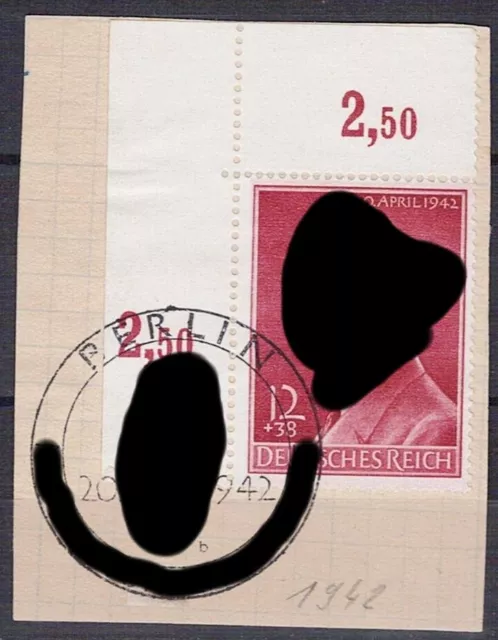 DR Michel Nr. 813 Bogenecke oben links mit Sonderstempel Berlin b auf Briefstück