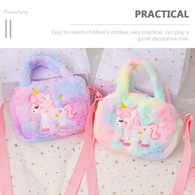 5 Pieces Decorative Plush Bag Crossbody Bag Sling Bag Kids Decorate 2