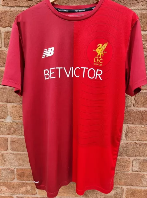 Liverpool FC Training Shirt Top Red 125 Years New Balance Betvictor 2017 LARGE