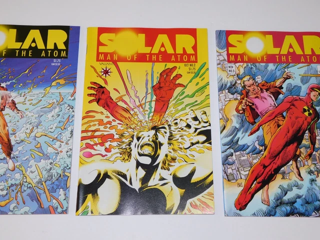 Solar Man of the Atom Valiant Comics 1991 VH1 1 2 3 VF/NM - x3 BOOK LOT 3
