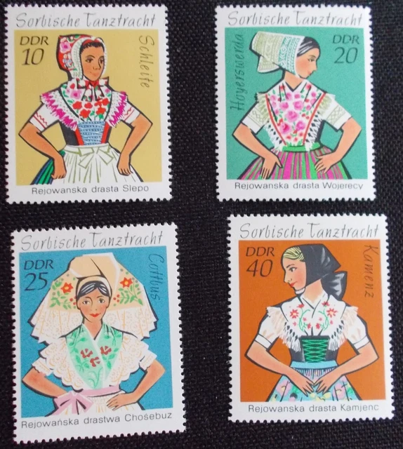 Sorbische Tanztracht postfrische DDR Briefmarken ein ganzer Satz