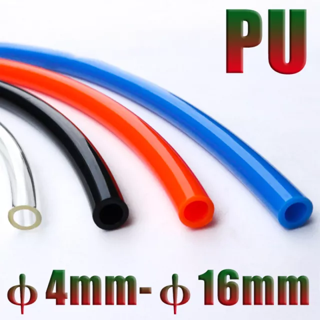 Flexible PU Pipe Polyurethane Hose Pneumatic Tube High Pressure Air/Oil/ φ4-16mm