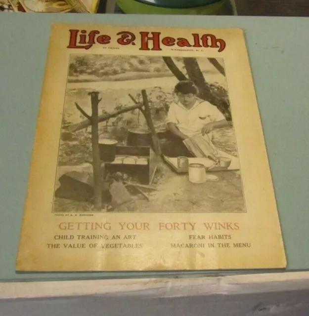 August 1925 Life and Health Magazine Tobacco Policy Macaroni Siestas Vegetables
