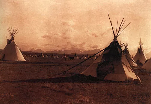 Indian Encampment 15x22 Edward S.Curtis Native American Indian Art Photograph