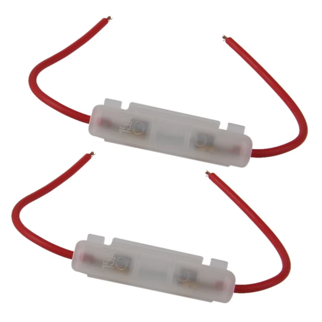 2 lot de porte-fusible en verre en ligne 15A de remplacement pour camion de
