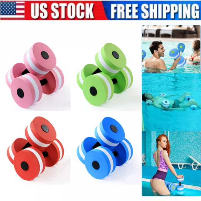 1/2PC Water Weights Workout Aerobics Dumbbell Aquatic-Barbell Fitness Pool USA