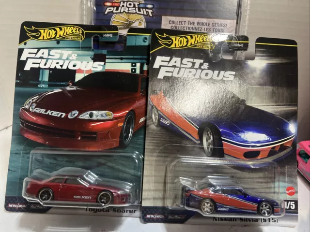 2024 Hot Wheels Premium Fast & Furious Toyota Soarer Nissan Silvia S15 Set of 2