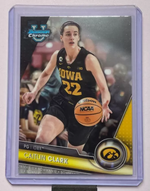 2024 CAITLIN CLARK Bowman University CHROME Iowa Hwkeyes Card No. 34