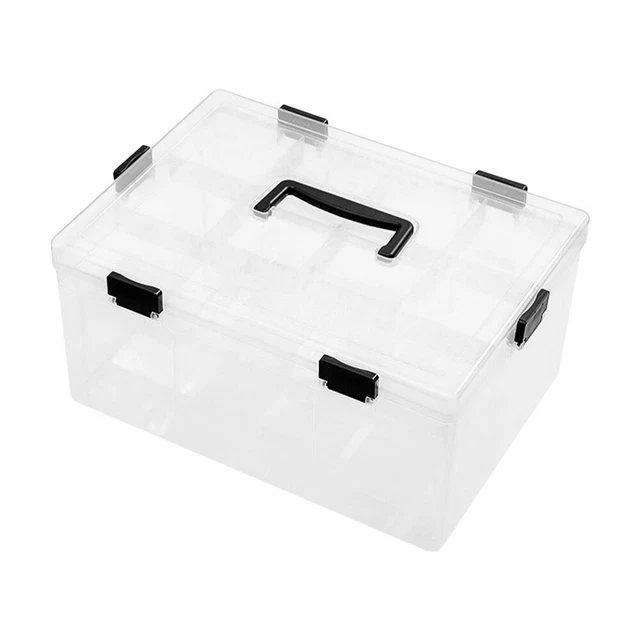 Caja de almacenamiento para juguetes plástico contenedor de almacenamiento transparente